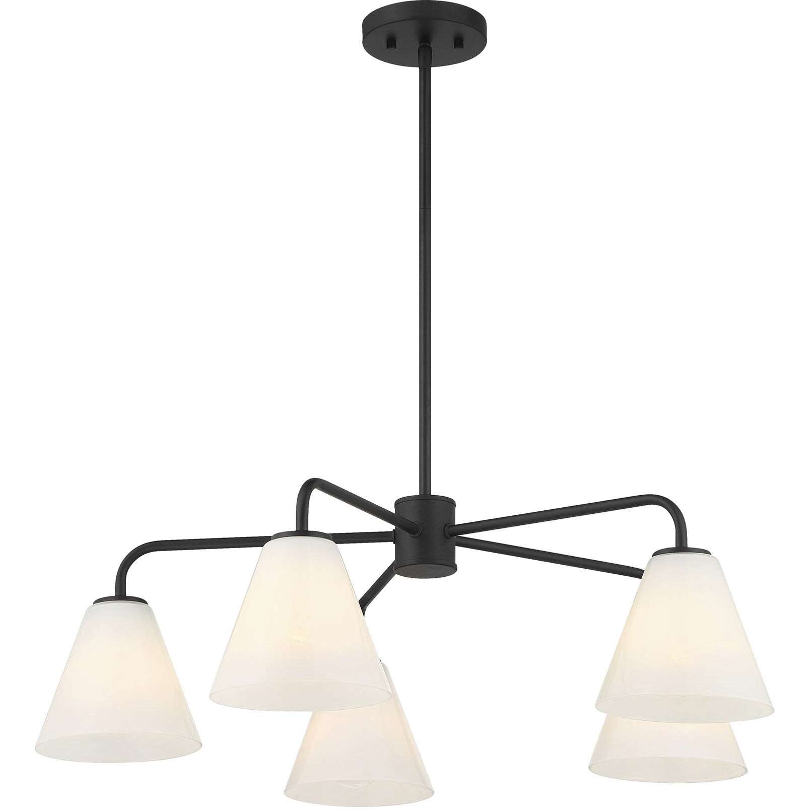 Blair 5 Light 30 inch Matte Black Chandelier Ceiling Light